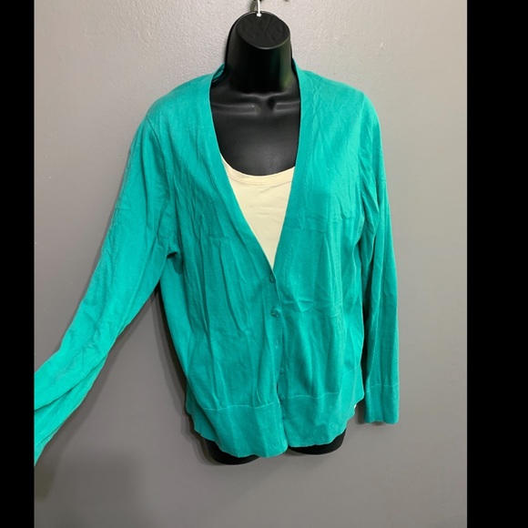 Ann Taylor V-Neck Ribbed Cardigan - Picture 2 of 8